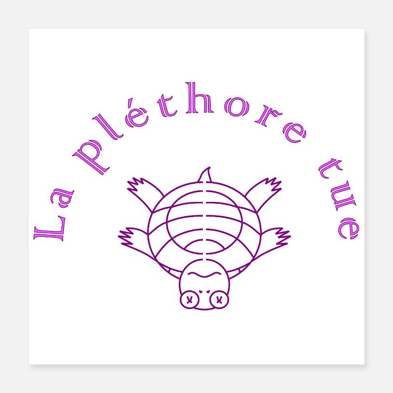 La Pléthore Tue Violet Poster 40 x 40 cm
