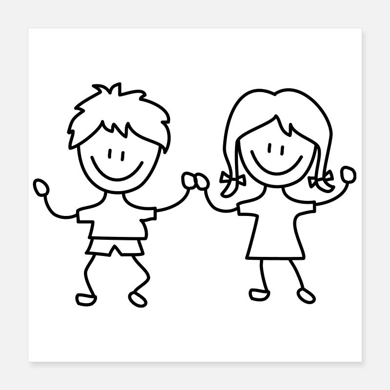 enfant Poster 40 x 40 cm