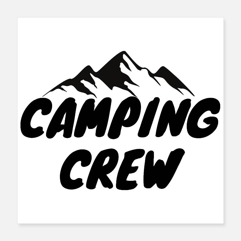 Équipe de camping Poster 40 x 40 cm