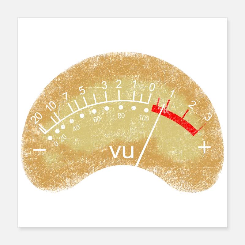 Analoges VU-Messgerät Poster 40x40 cm