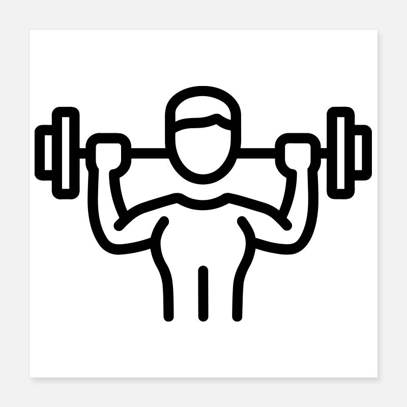 musculation Poster 40 x 40 cm