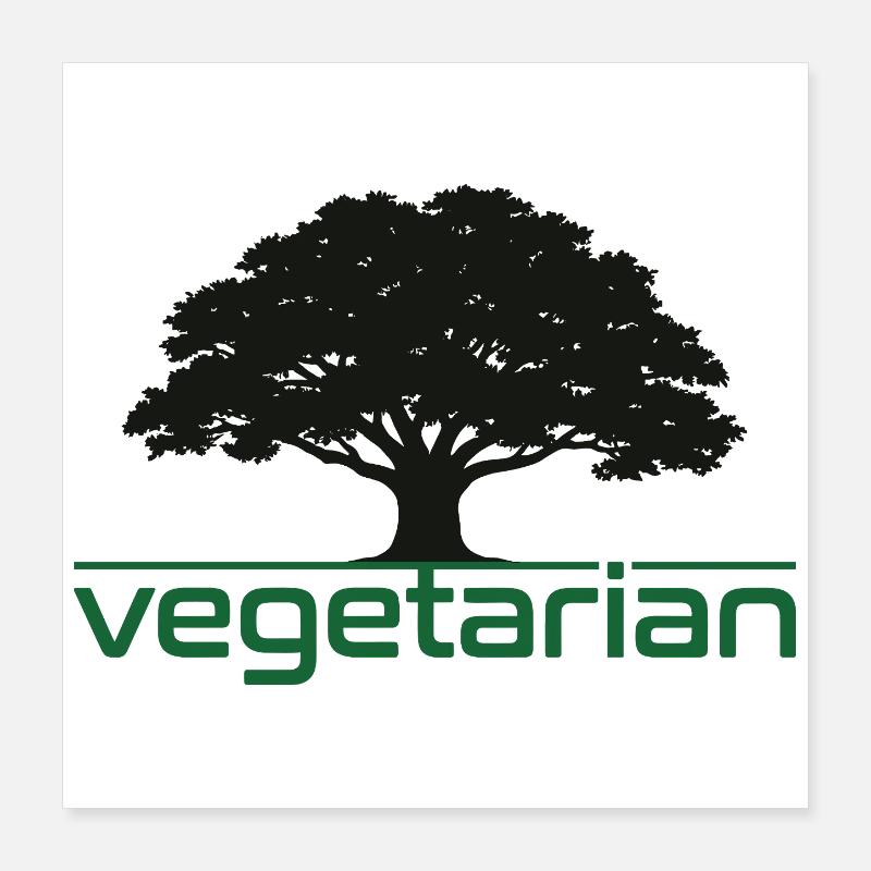 Vegetarian Oak – Nature & Durability Design Poster 16" x 16" (40x40 cm)
