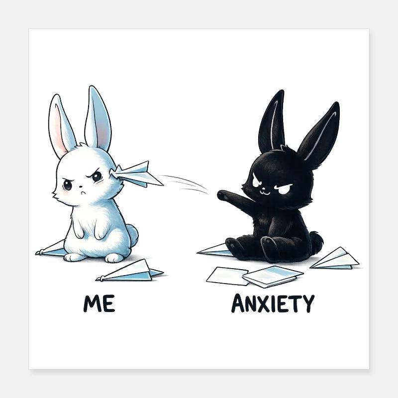 Conception du mème Fear Bunny Poster 40 x 40 cm