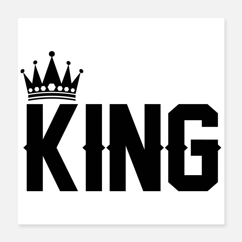 King Poster 40x40 cm