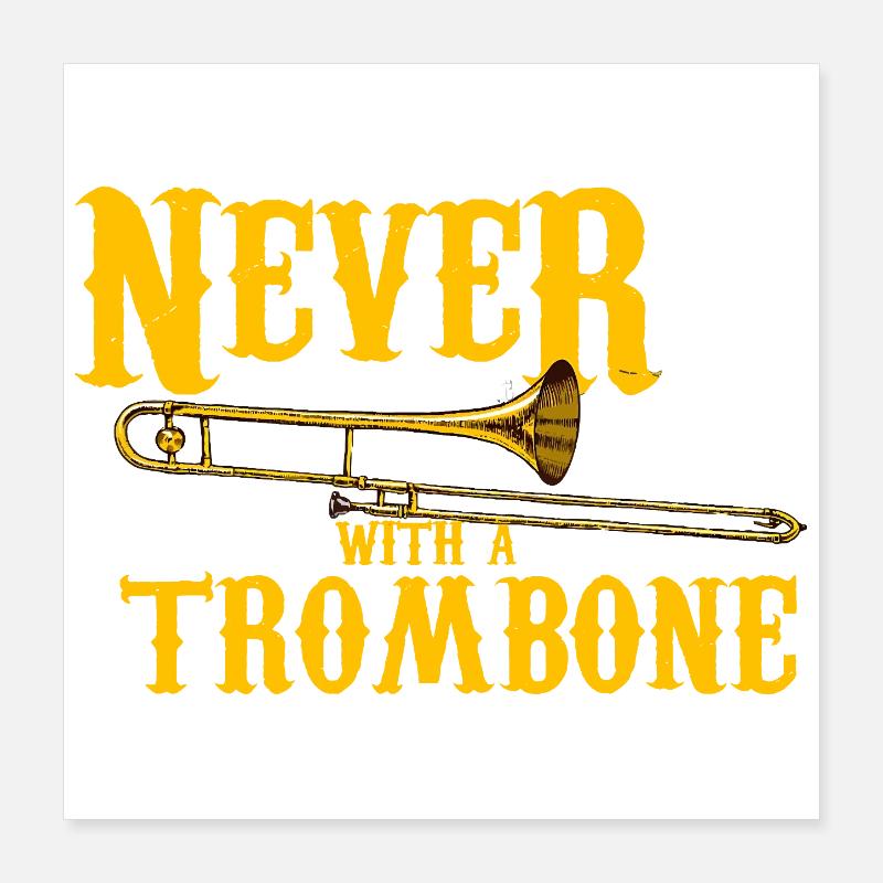 Never Understands: Trombone Girl Poster 16" x 16" (40x40 cm)