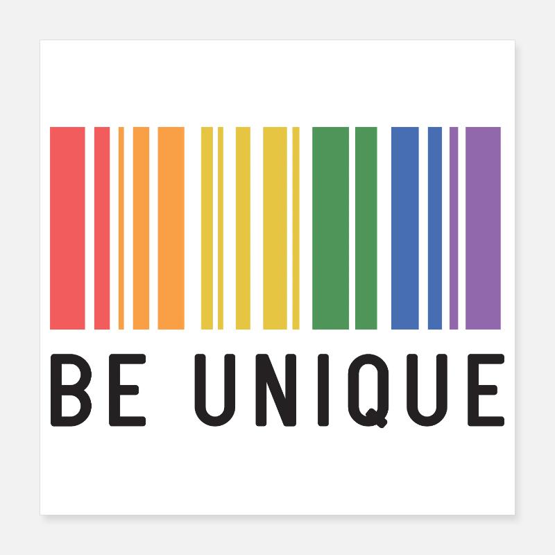 LGBT-Pride-Monat – Sei einzigartig Poster 40x40 cm