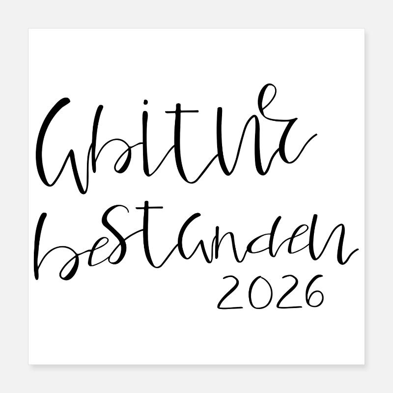 Abitur réussi Poster 40 x 40 cm