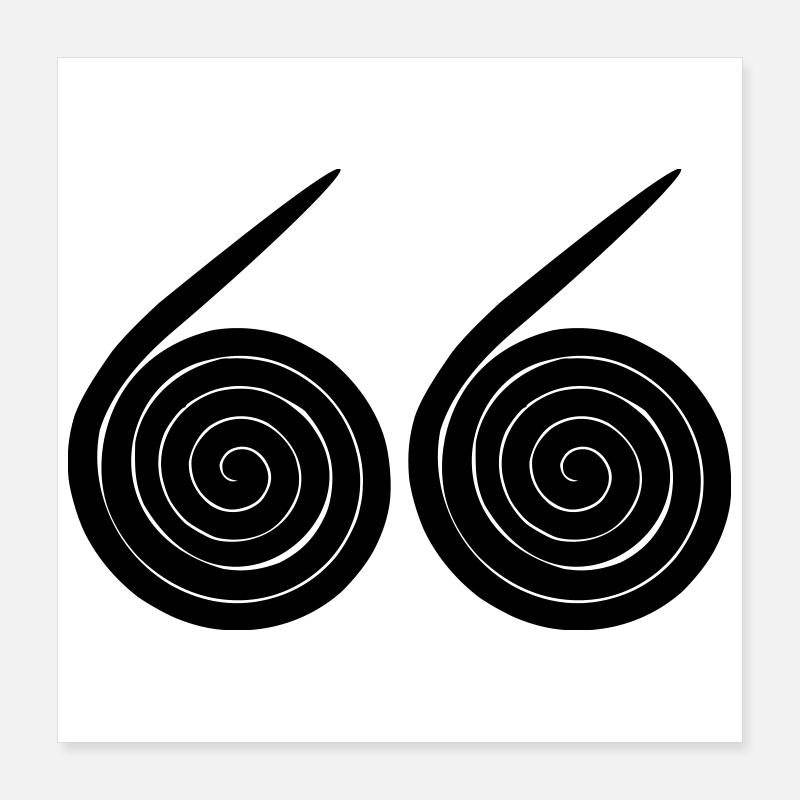 Escargots numéro 66 Poster 40 x 40 cm