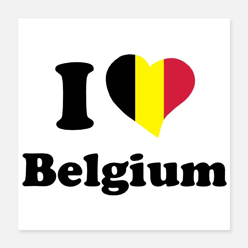 I love Belgium Poster 16" x 16" (40x40 cm)