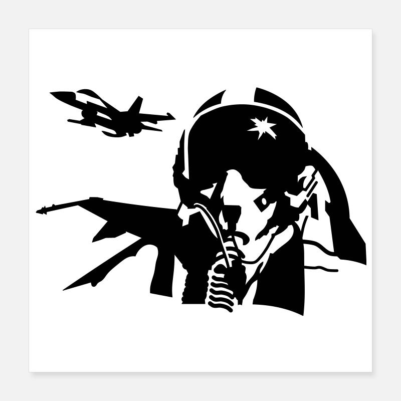 Pilot Poster 40x40 cm