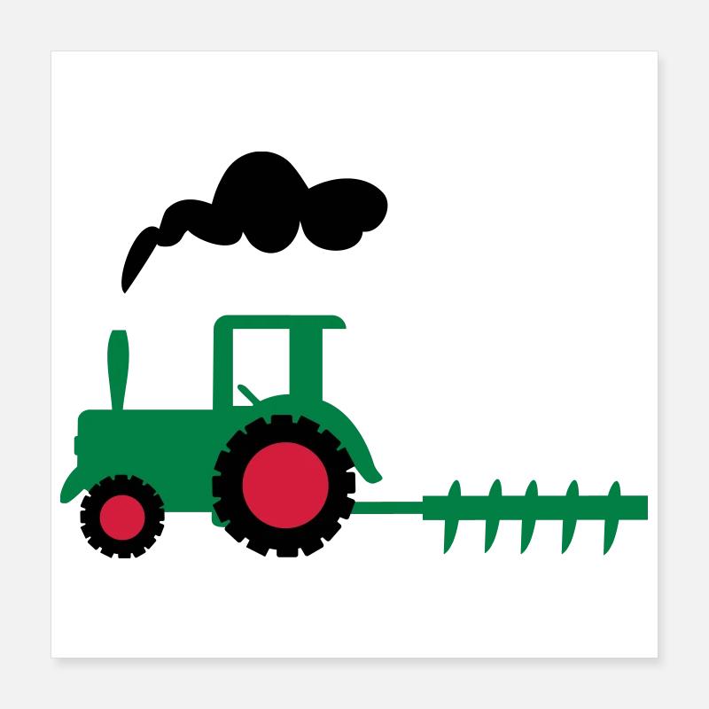 tractor Poster 16" x 16" (40x40 cm)