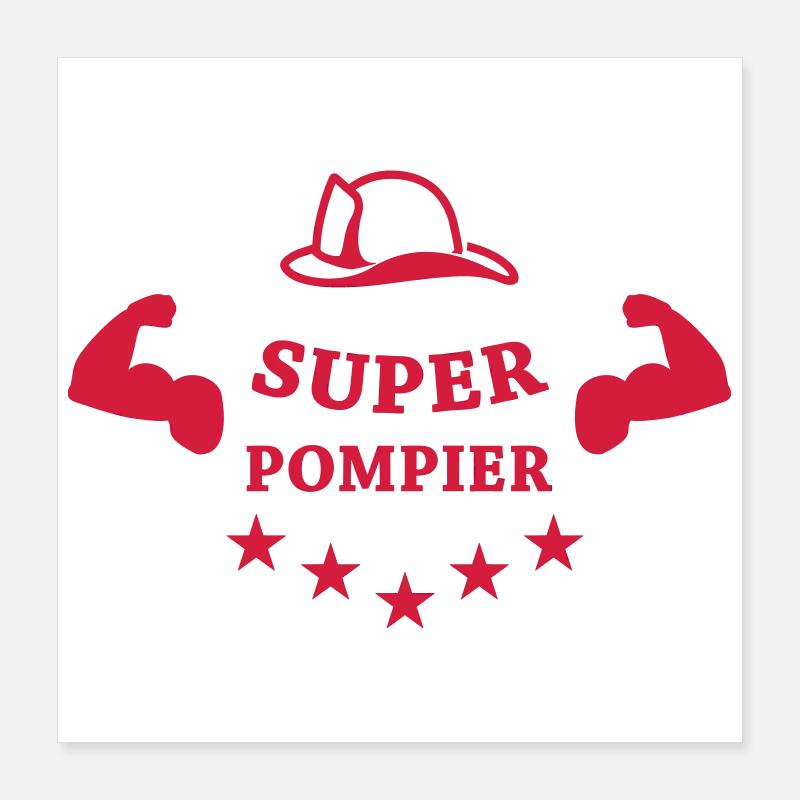 Super Pompier Poster 40 x 40 cm