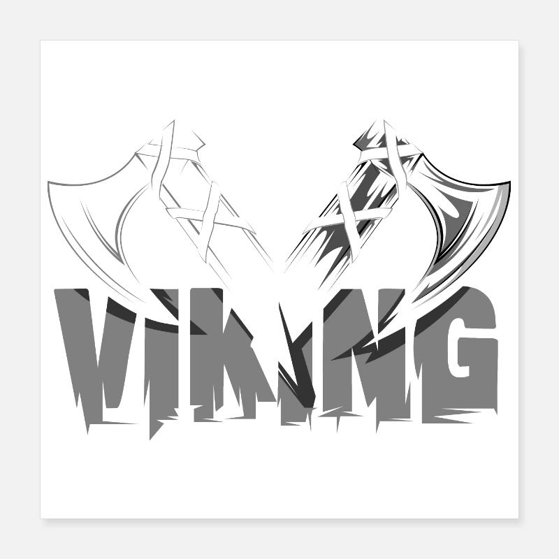 viking axt ax symbol vikings wikinger Poster 40x40 cm