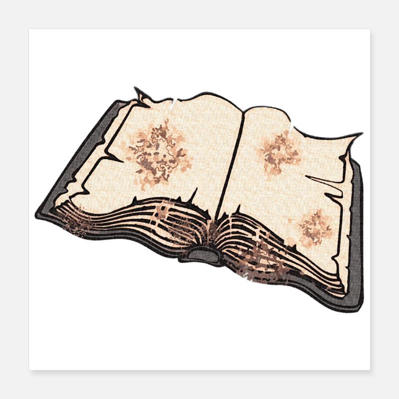 Open an old book, read Poster 16" x 16" (40x40 cm)