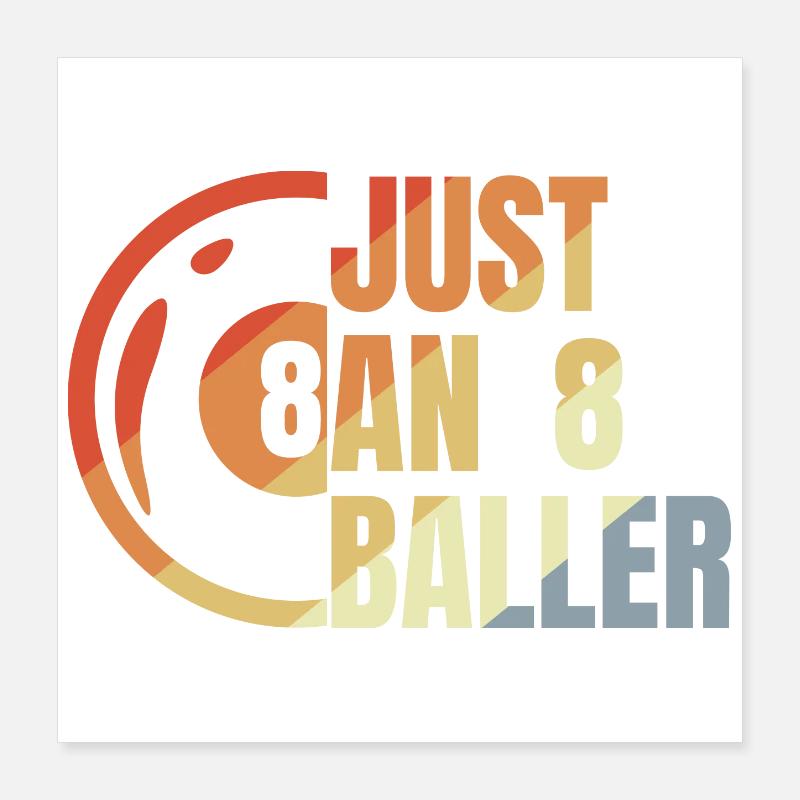 Billard 8 Balle Poster 40 x 40 cm