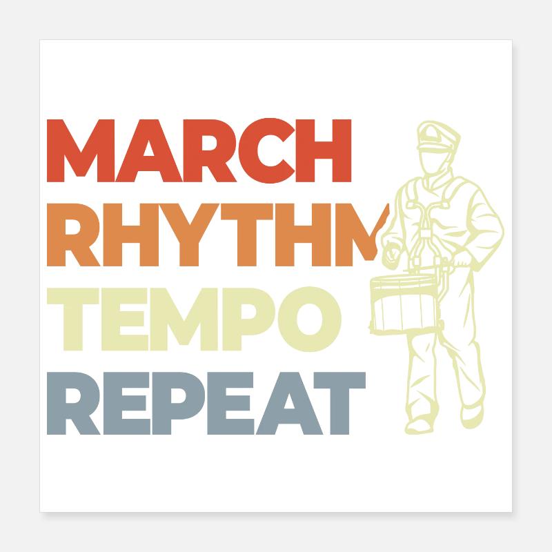 Trommel Spruch Poster 40x40 cm