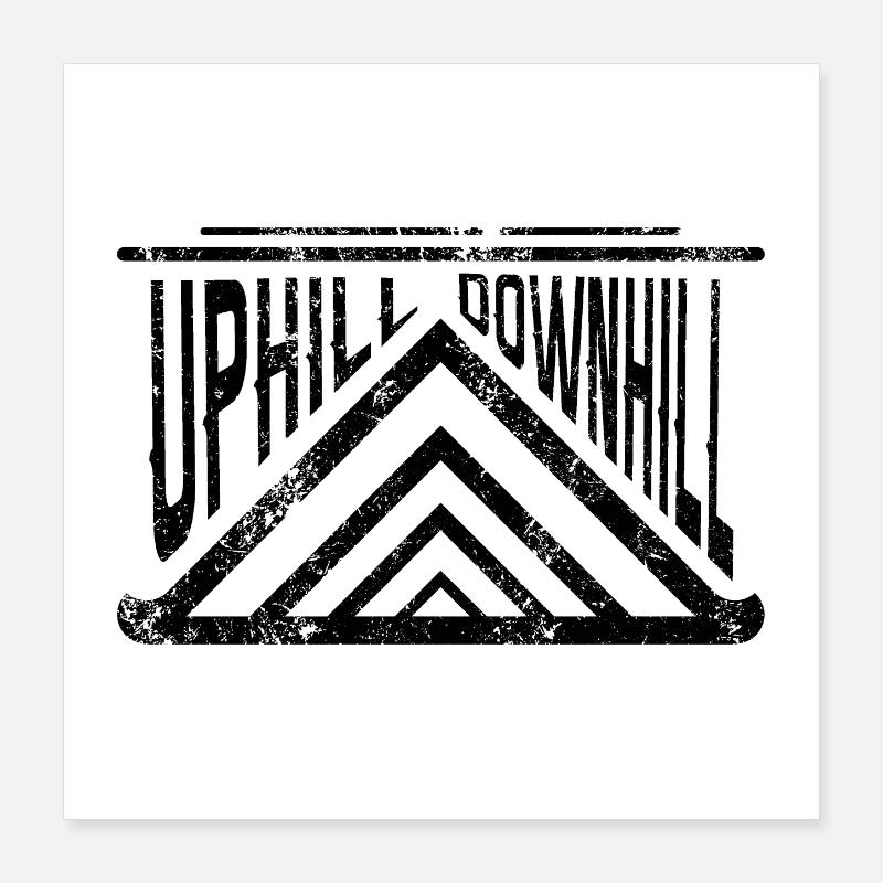 Montée Descente Montagnes Montée Descente Extérieur Poster 40 x 40 cm