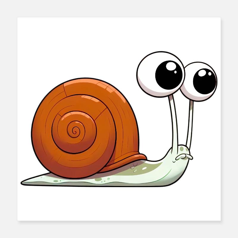 Schnecke Poster 40x40 cm