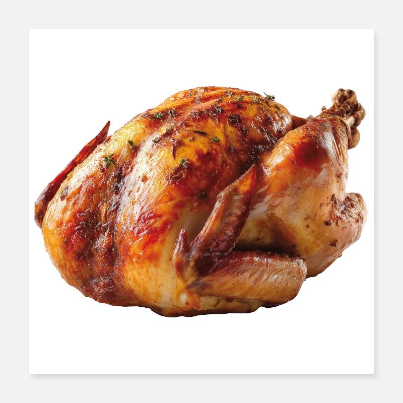 Poulet de dinde Poulet rôti Poulet Poulet Poster 40 x 40 cm