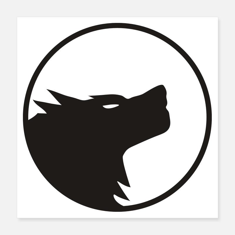 Wolf Poster 40x40 cm