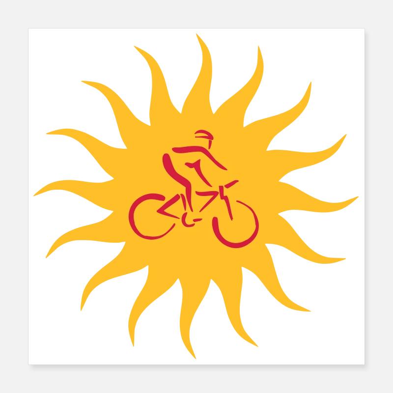 Biker Sonne Poster 40x40 cm