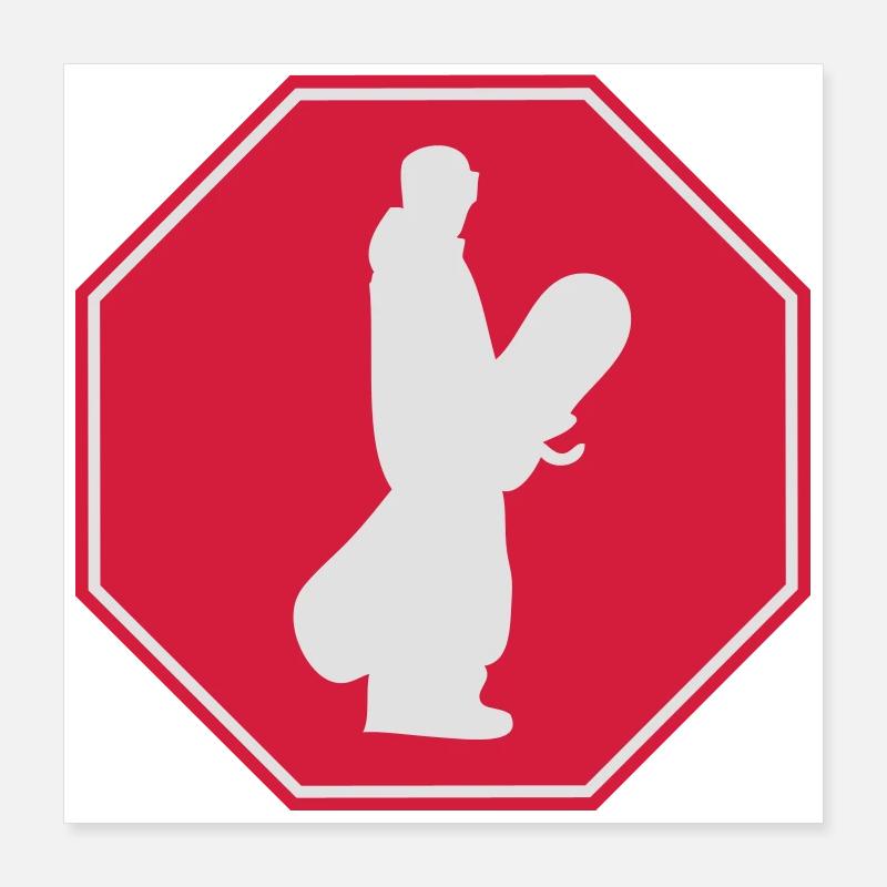 Logo de snowboard Poster 40 x 40 cm