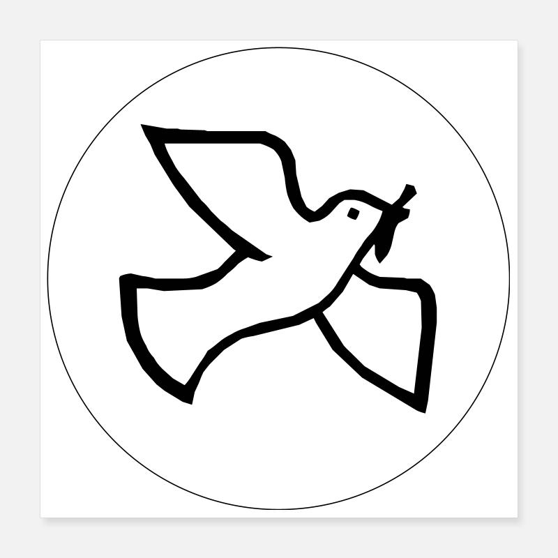 Friedenstaube Poster 40x40 cm