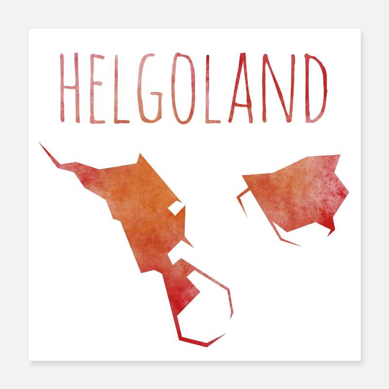 helgoland Poster 40x40 cm