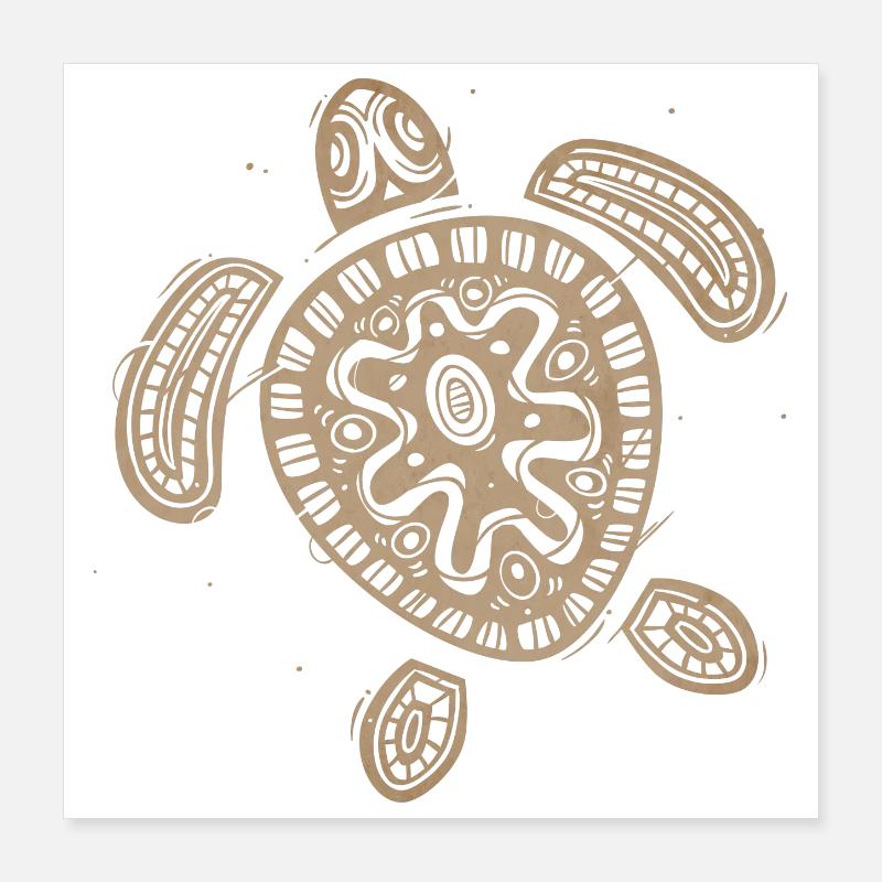 Hawaii Turtle Poster 16" x 16" (40x40 cm)