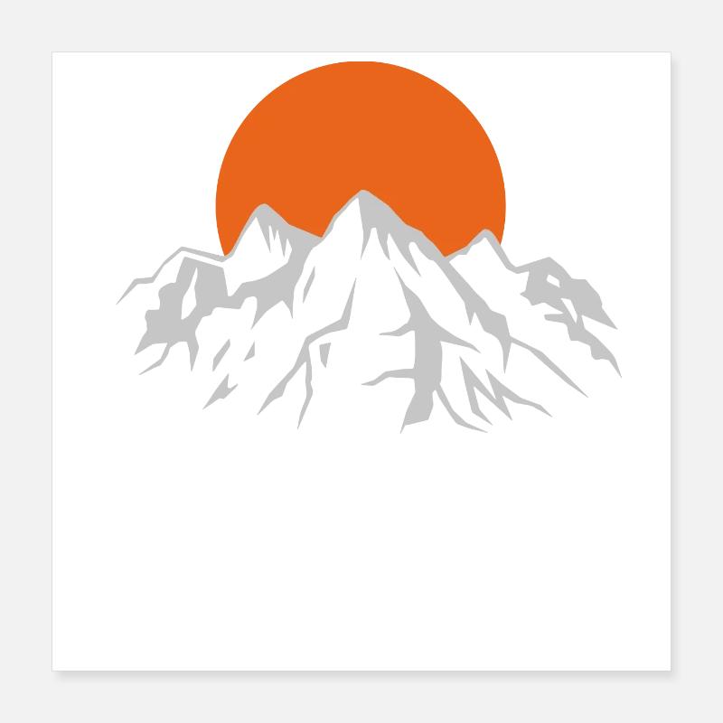 Montagnes Poster 40 x 40 cm