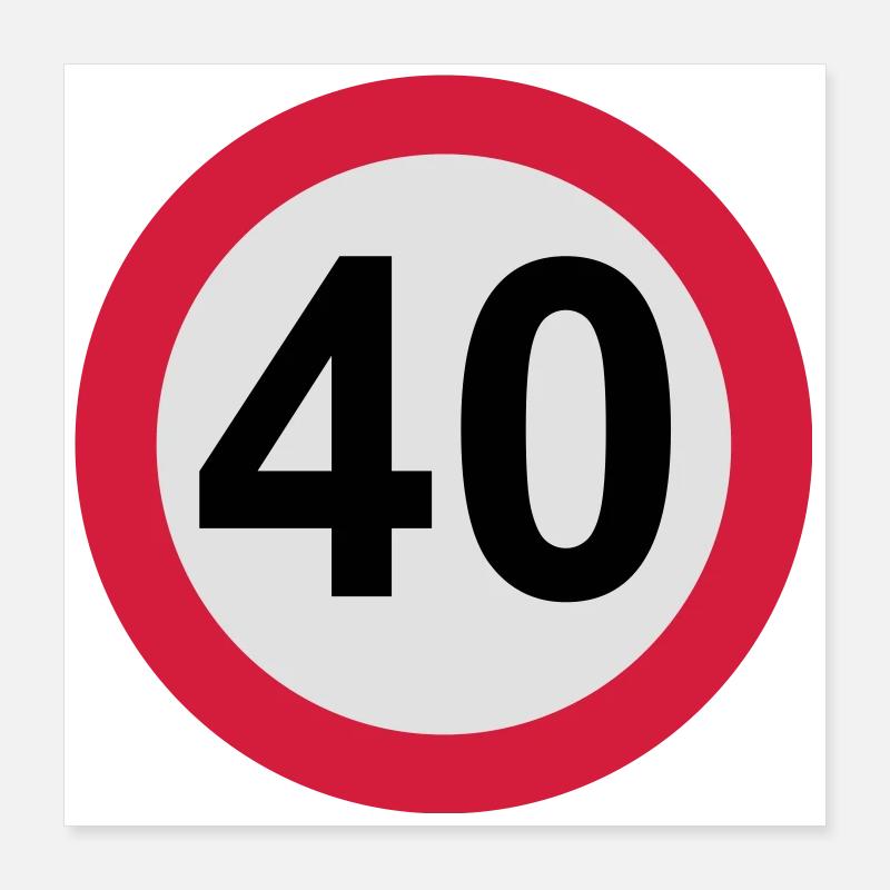40 Geburtstag Poster 40x40 cm