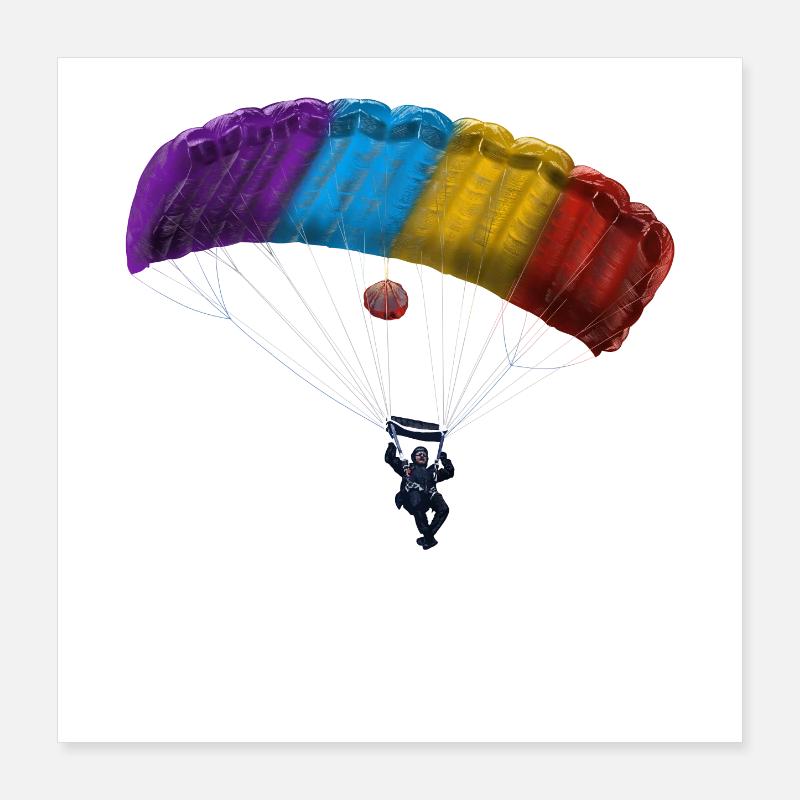 parachuting Poster 40 x 40 cm
