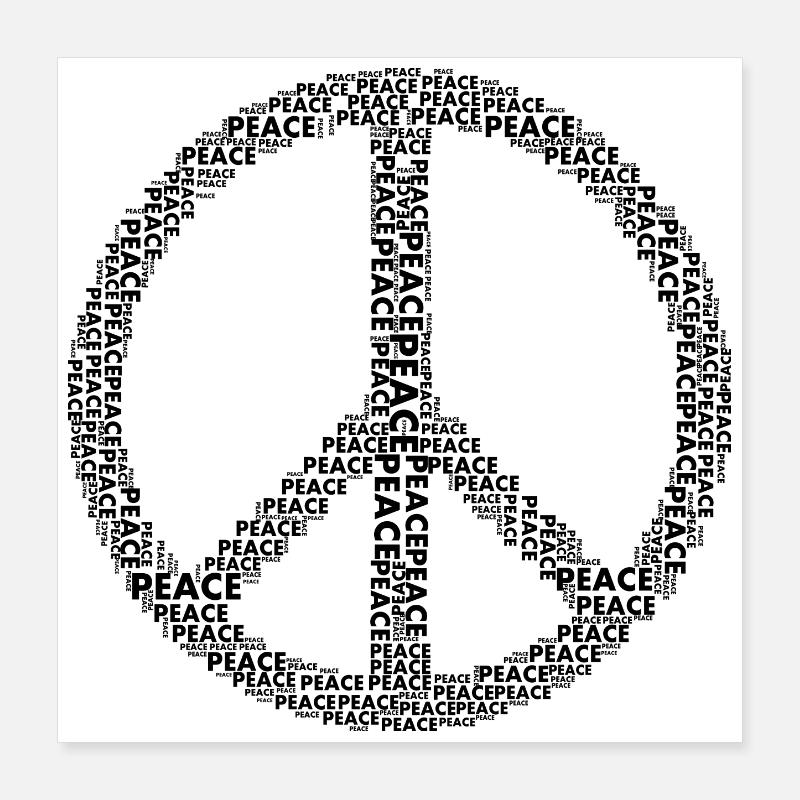 Peace Friedenssymbol Poster 40x40 cm