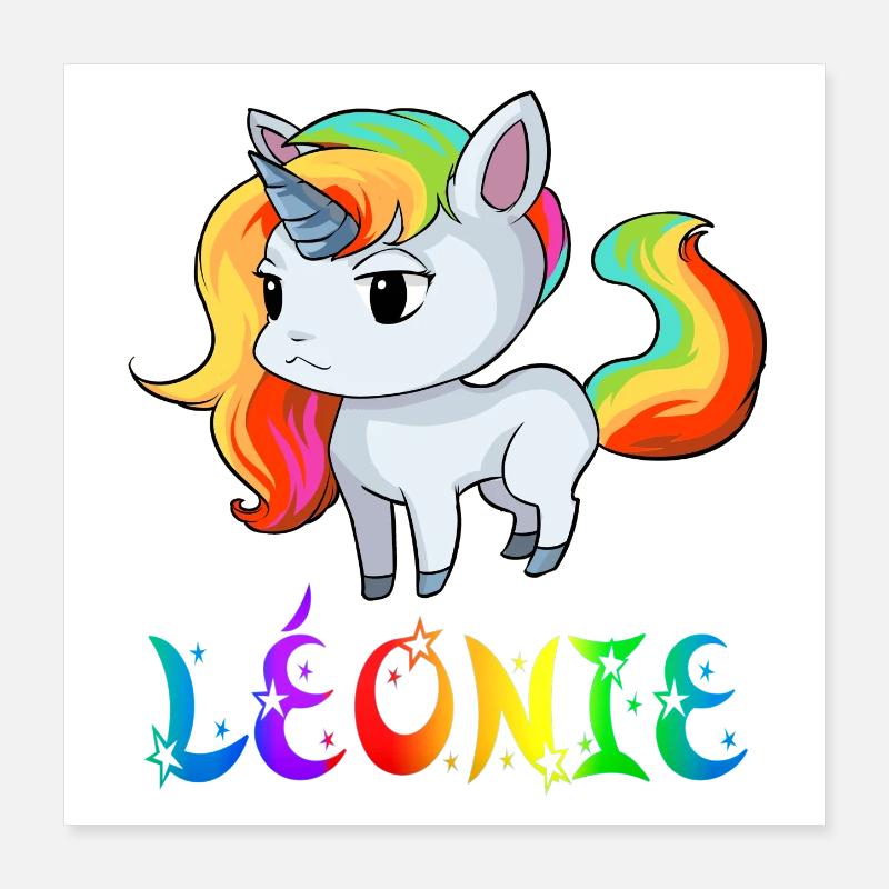 Léonie unicorn Poster 16" x 16" (40x40 cm)