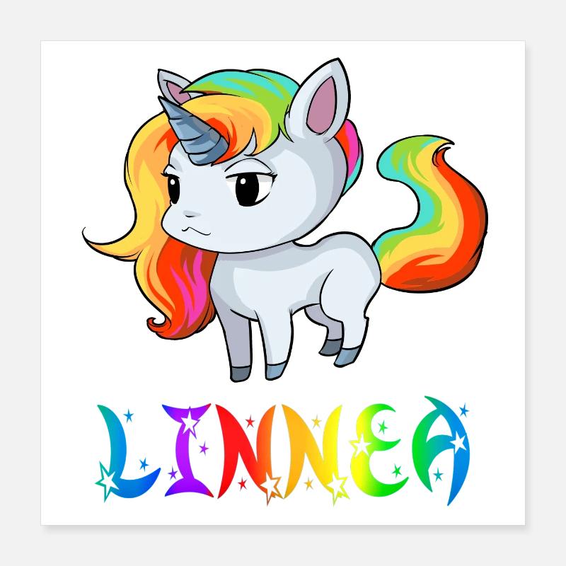 Linnea Einhorn Poster 40x40 cm
