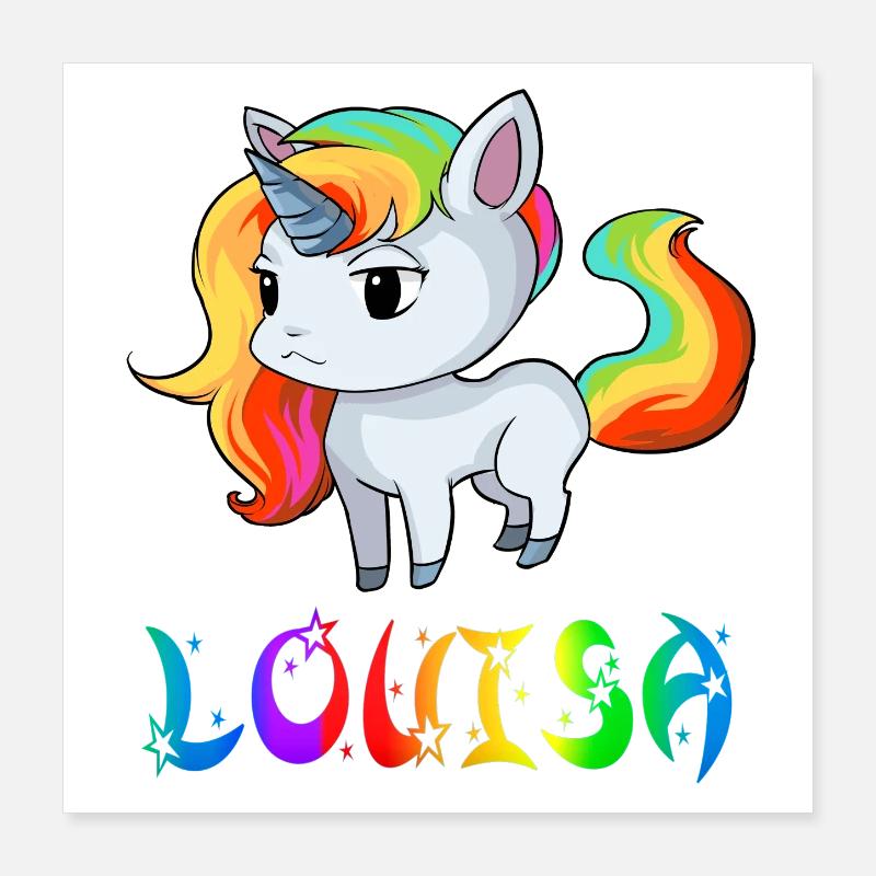 Louisa Einhorn Poster 40 x 40 cm