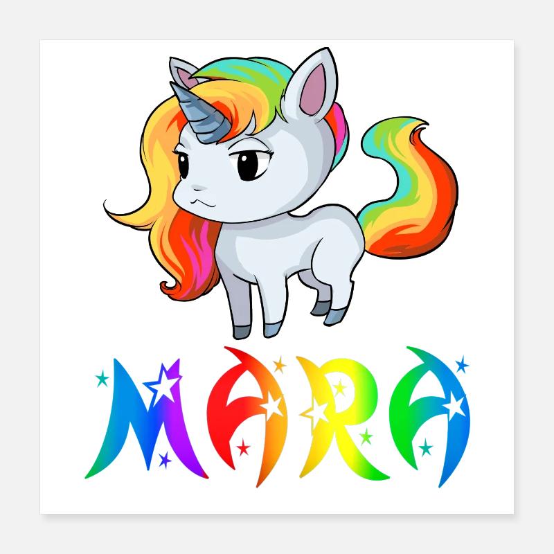 Mara Einhorn Poster 40 x 40 cm