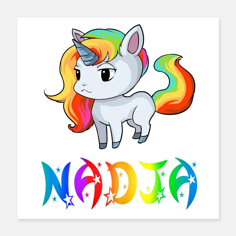 Nadja Einhorn Poster 40 x 40 cm