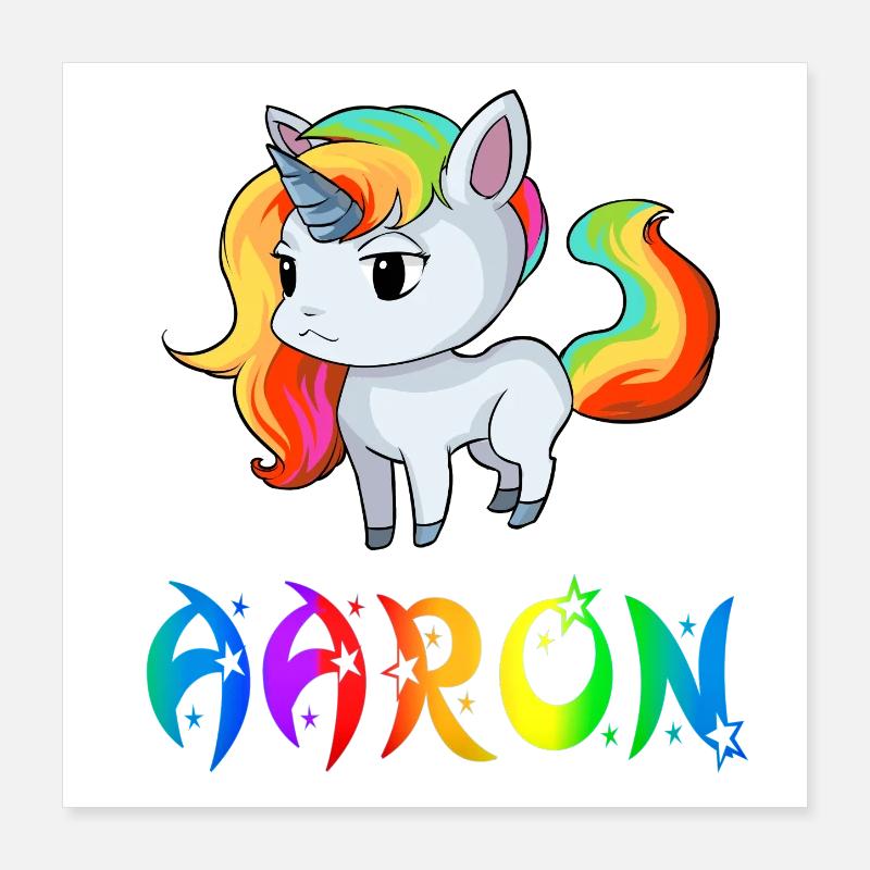 Aaron unicorn Poster 16" x 16" (40x40 cm)