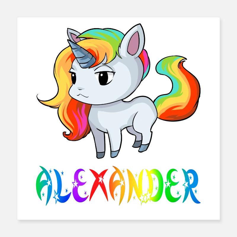 Alexander Einhorn Poster 40 x 40 cm