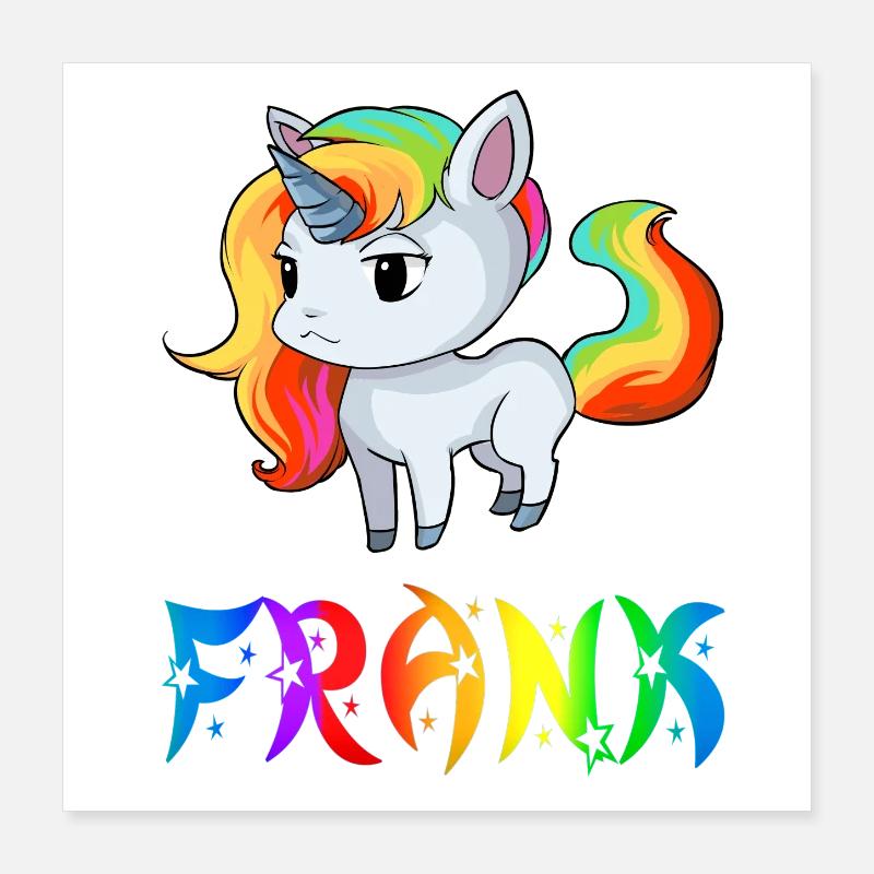 Frank Einhorn Poster 40 x 40 cm