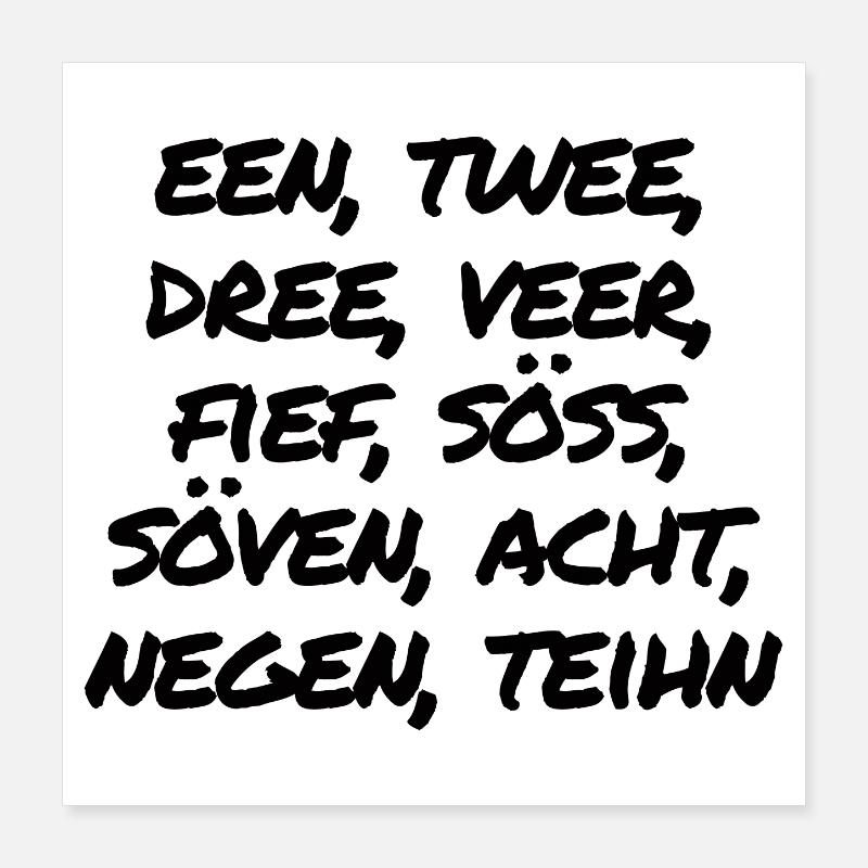 Zahlen Poster 40x40 cm