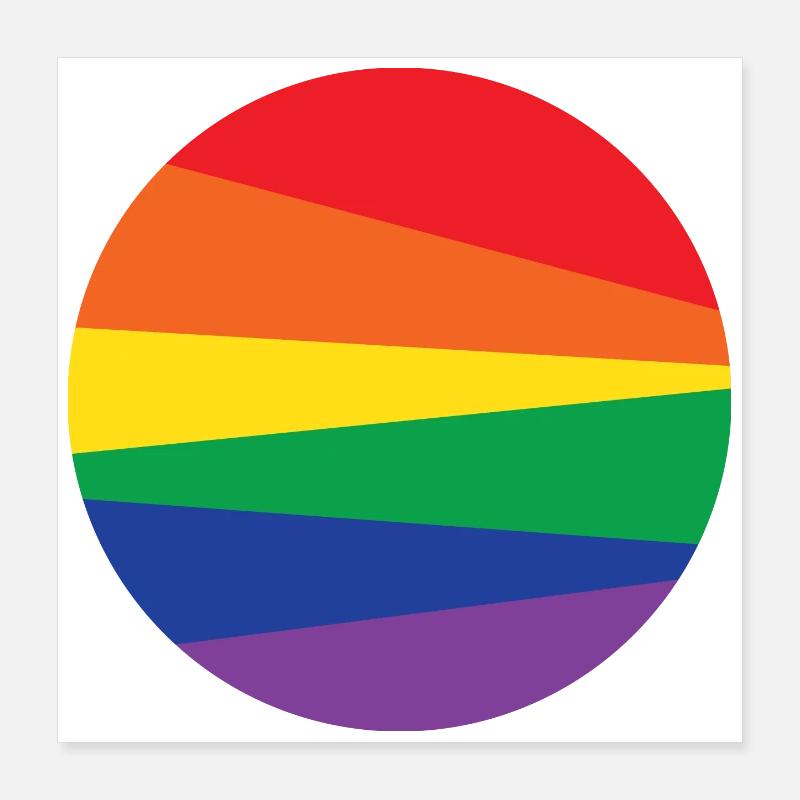 Rainbow-Circle Poster 40x40 cm