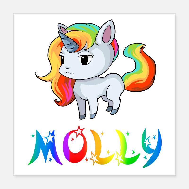 Einhorn Molly Poster 40x40 cm