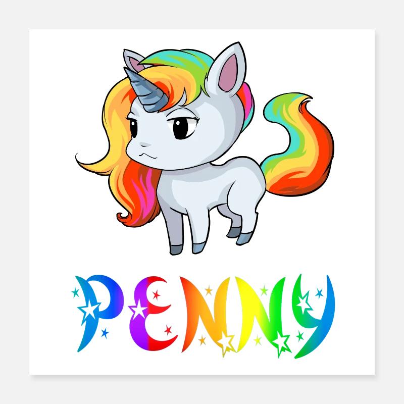 Einhorn Penny Poster 40x40 cm