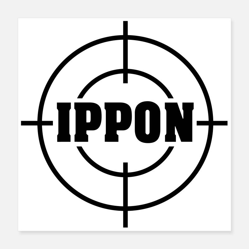 Target Ippon Judo Vektor Poster 40x40 cm
