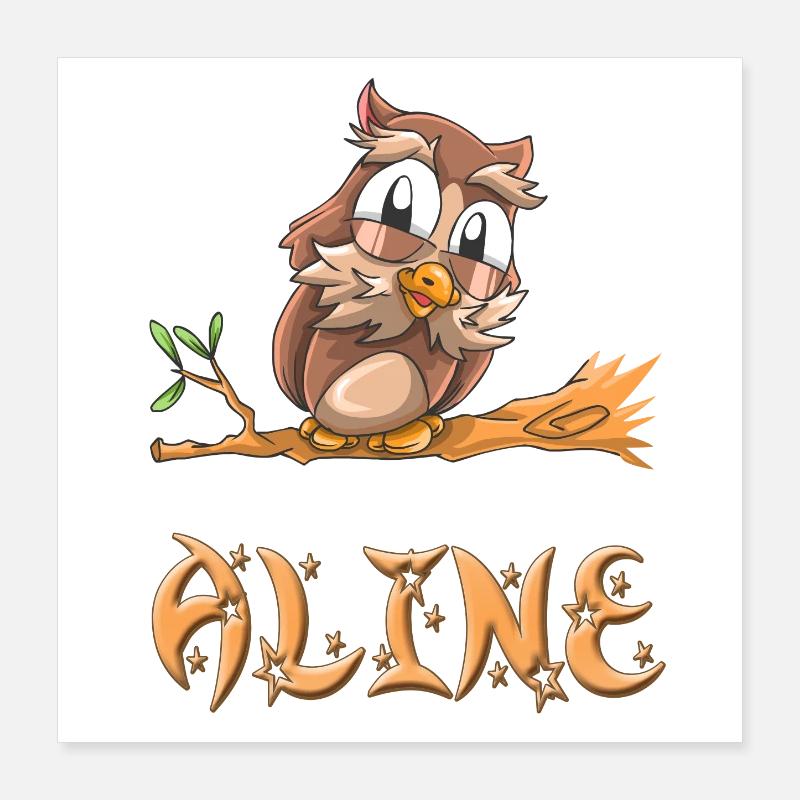 Owl Aline Poster 16" x 16" (40x40 cm)