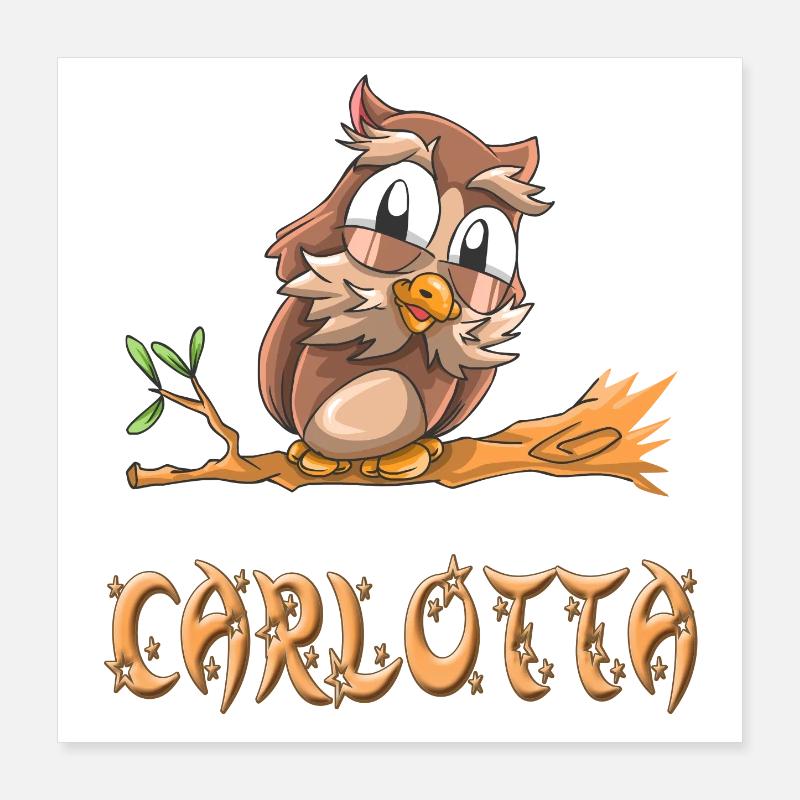 Eule Carlotta Poster 40x40 cm