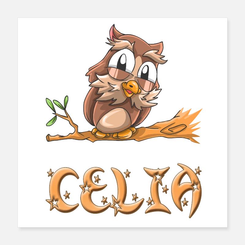 Eule Celia Poster 40x40 cm