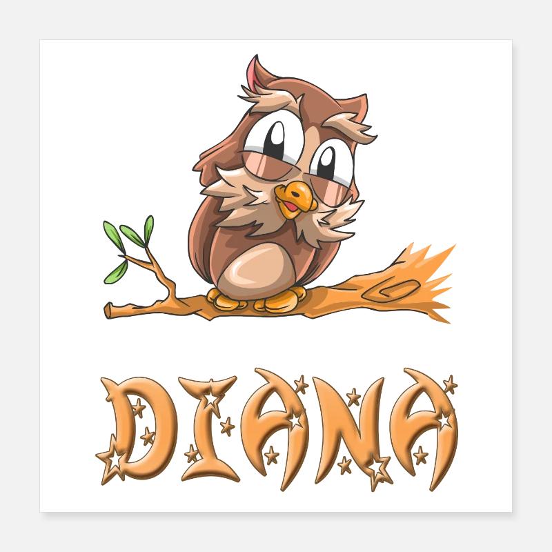 Eule Diana Poster 40x40 cm